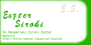 eszter siroki business card